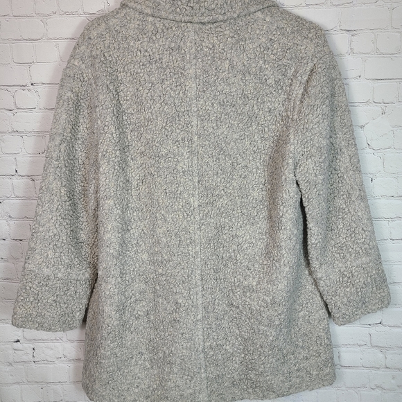 Reiss Women's Gray Wool Blend Teddy Coat size 12 - Picture 9 of 12